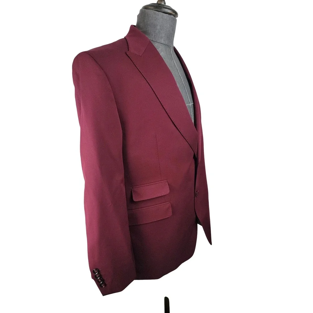 Tayion Sport Coat Mens 44S Red Two Button Modern Fit Blazer Suit Jacket NWT‎